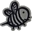Striped winged bee, a drawing by twikoi