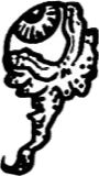 Upper right small floating head, a drawing by twikoi