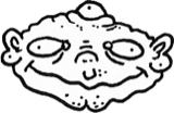 Upper right flattened face, a drawing by twikoi