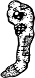 Small patterned worm, a drawing by twikoi