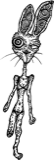 Tall rabbit figure, a drawing by twikoi