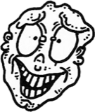 Middle right laughing face, a drawing by twikoi
