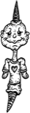 Left single horn slender character, a drawing by twikoi