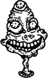 Stacked eye stalk creature, a drawing by twikoi