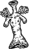 Large trumpet headed winged figure, a drawing by twikoi