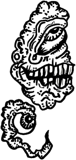 Lower right twisting head, a drawing by twikoi