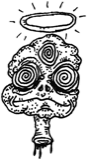 Oval-halo spiral head, a drawing by twikoi