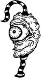 Right striped eye head, a drawing by twikoi