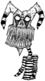 Long-eared striped wanderer, a drawing by twikoi