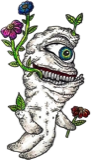 Left flower bearing creature, a drawing by twikoi