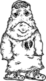 Left bulky creature, a drawing by twikoi