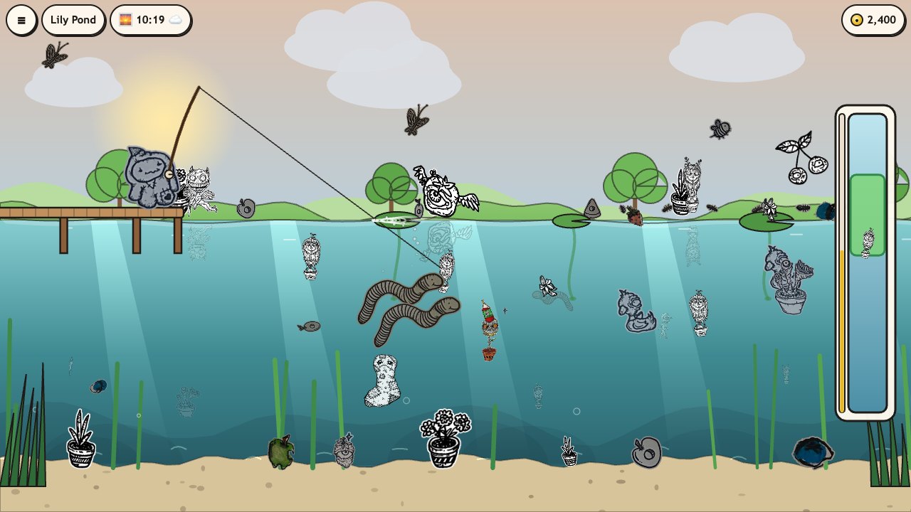 Creep Fishing: a picture from the game