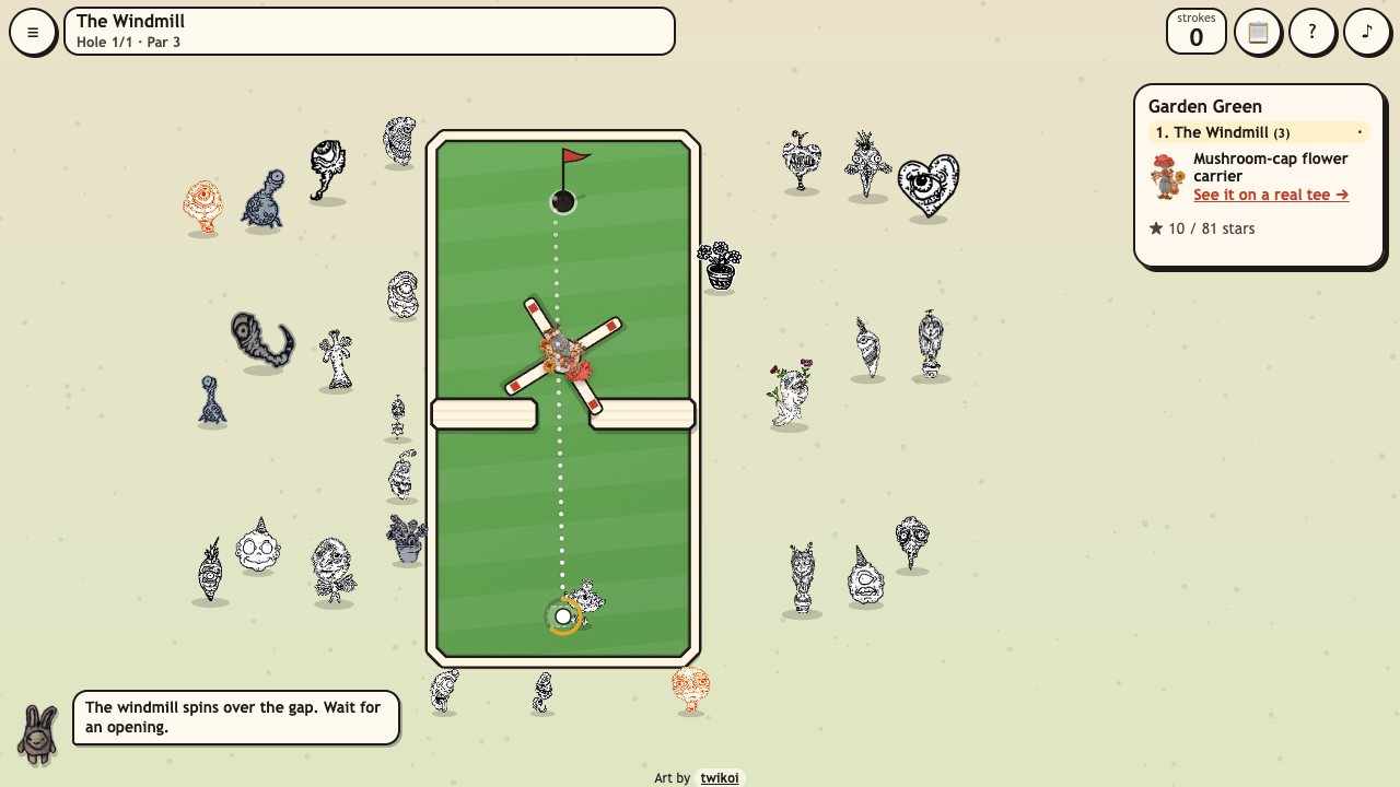 Creep Golf: a picture from the game