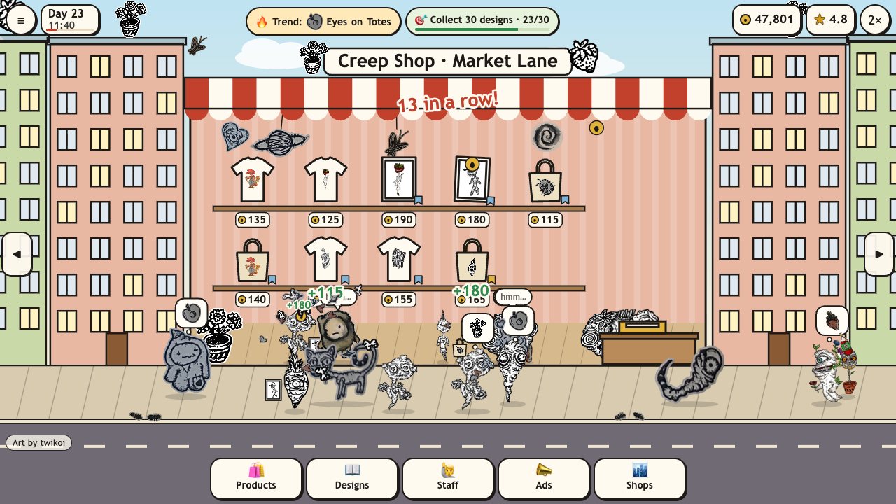 Creep Shop Tycoon: a picture from the game