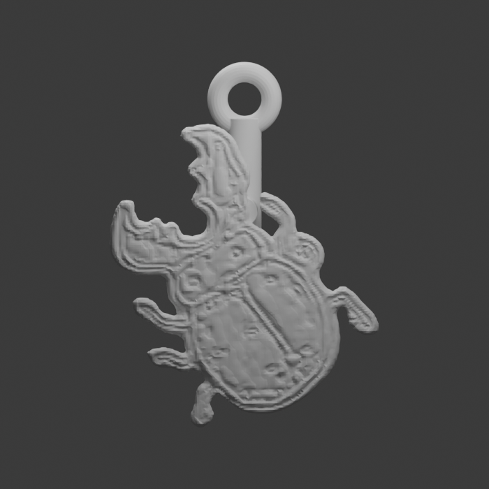 Antlered beetle · Keychain design preview
