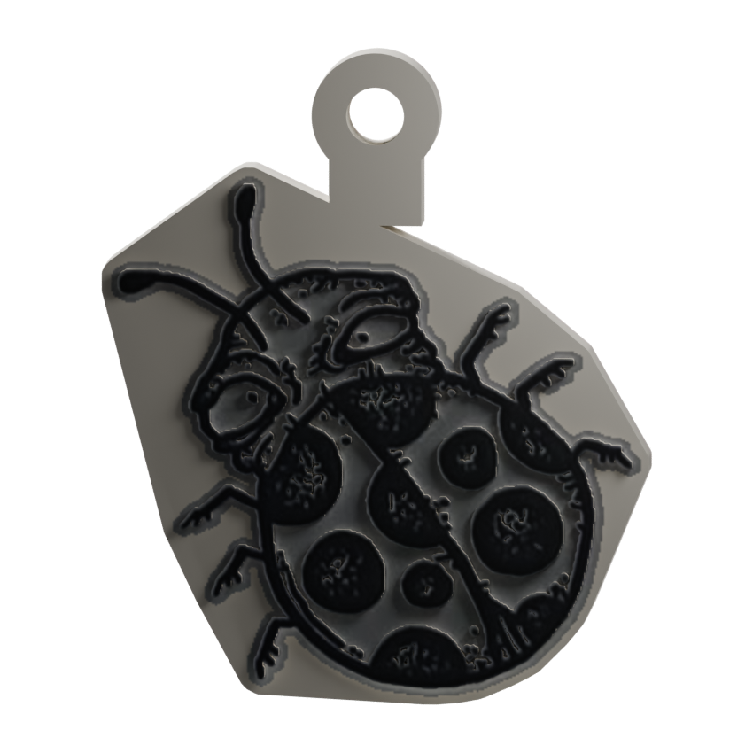 Native artwork projected on the actual keychain game prop
