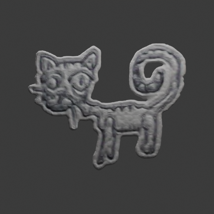 Actual inferred cat reverse with repeated facial details