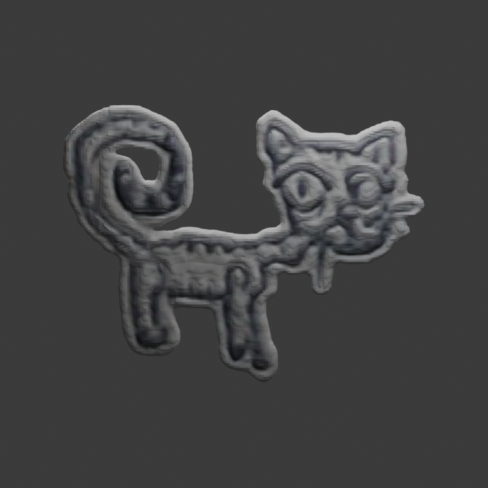 Actual raw cat front with coarse face