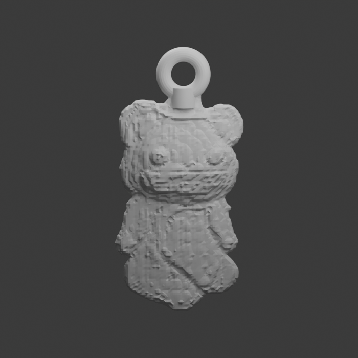 Top-hat seated bear · Keychain design preview