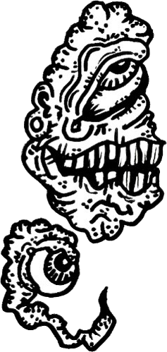 Original hand-drawn art: Lower right twisting head