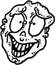 Original hand-drawn art: Middle right laughing face