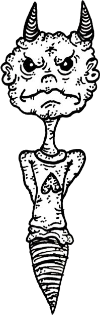 Original hand-drawn art: Right two horn slender character