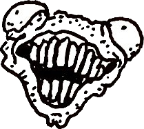 Original hand-drawn art: Upper central open mouth