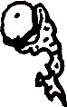 Original hand-drawn art: Middle floating eye stalk