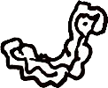 Original hand-drawn art: Lower curled eye stalk
