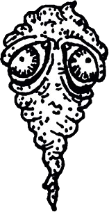 Original hand-drawn art: Middle left pointed face