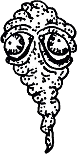 Original hand-drawn art: Upper pointed face