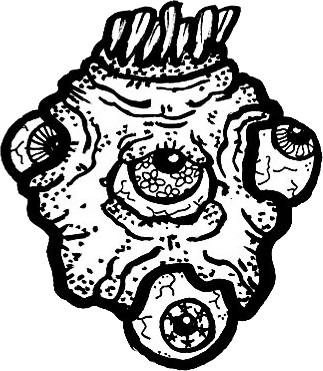 Original hand-drawn art: Right small horned head