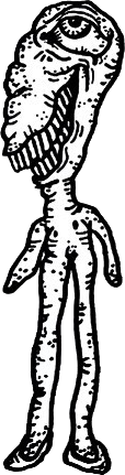 Original hand-drawn art: Thin long neck figure