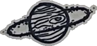 Original art: Ringed ink planet