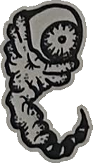 Original hand-drawn art: Upper floating eye-tail