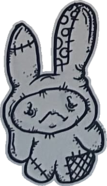 Original hand-drawn art: Stitched long-ear rabbit