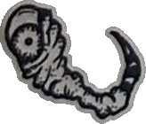 Original hand-drawn art: Small curled eye-tail