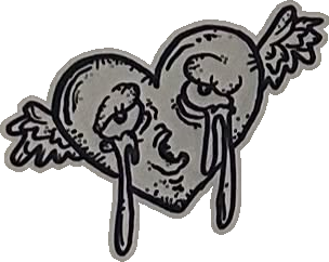 Original hand-drawn art: Winged tear-heart