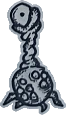 Original hand-drawn art: Spotted eye-stalk creature