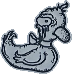 Original hand-drawn art: Tearful long duck