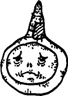 Original hand-drawn art: Lower right oval face