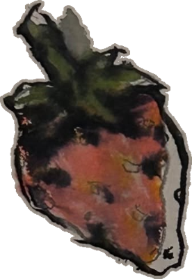 Original art: Watercolor strawberry