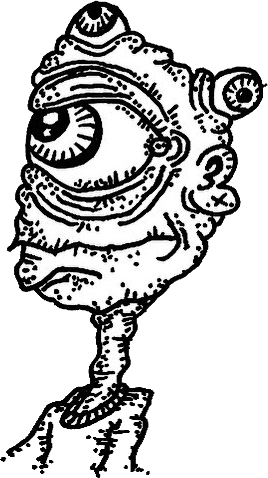 Original hand-drawn art: Standing creature figure