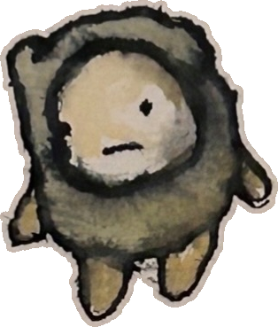 Original hand-drawn art: Round pocket spirit