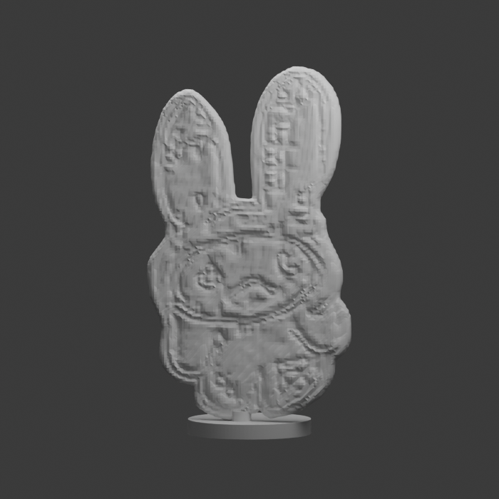Stitched long-ear rabbit · Display Figure design preview