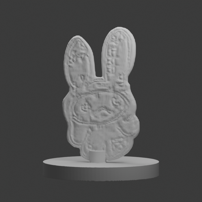 Stitched long-ear rabbit · Tabletop Mini design preview