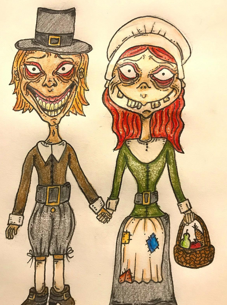 Dressed skeleton pair · clipped source original-art preview