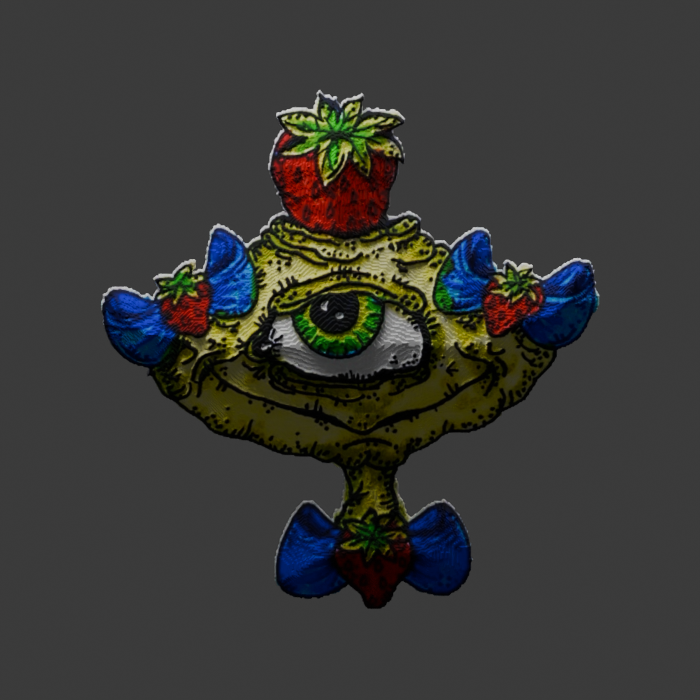 Digital rounded Strawclops model render
