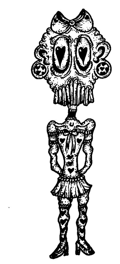 Book drawing Dollette for Queen of Cups