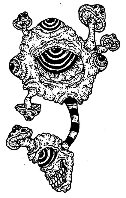 Book drawing Fun guy for Page of Wands